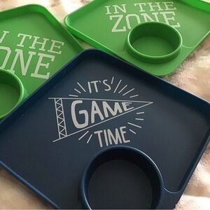 Game Time Snack Trays (LOT OF 3) Brand New